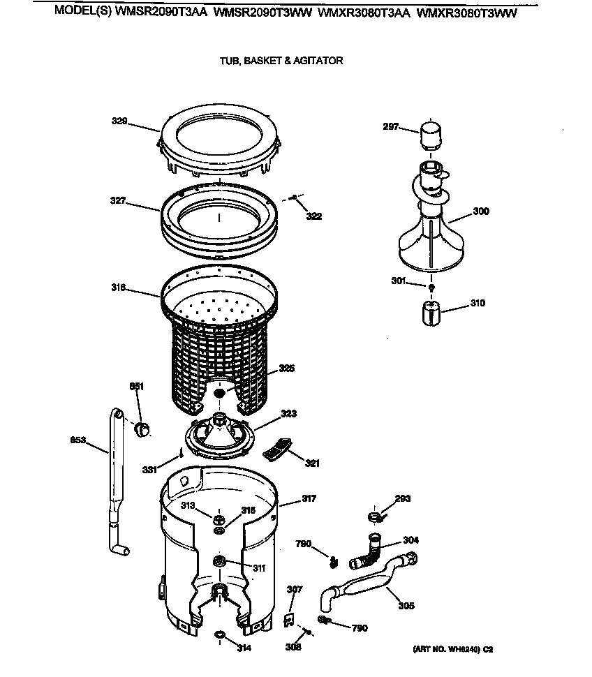 TUB, BASKET & AGITATOR