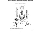 GE WNSR2100T3WW suspension, pump & drive components diagram