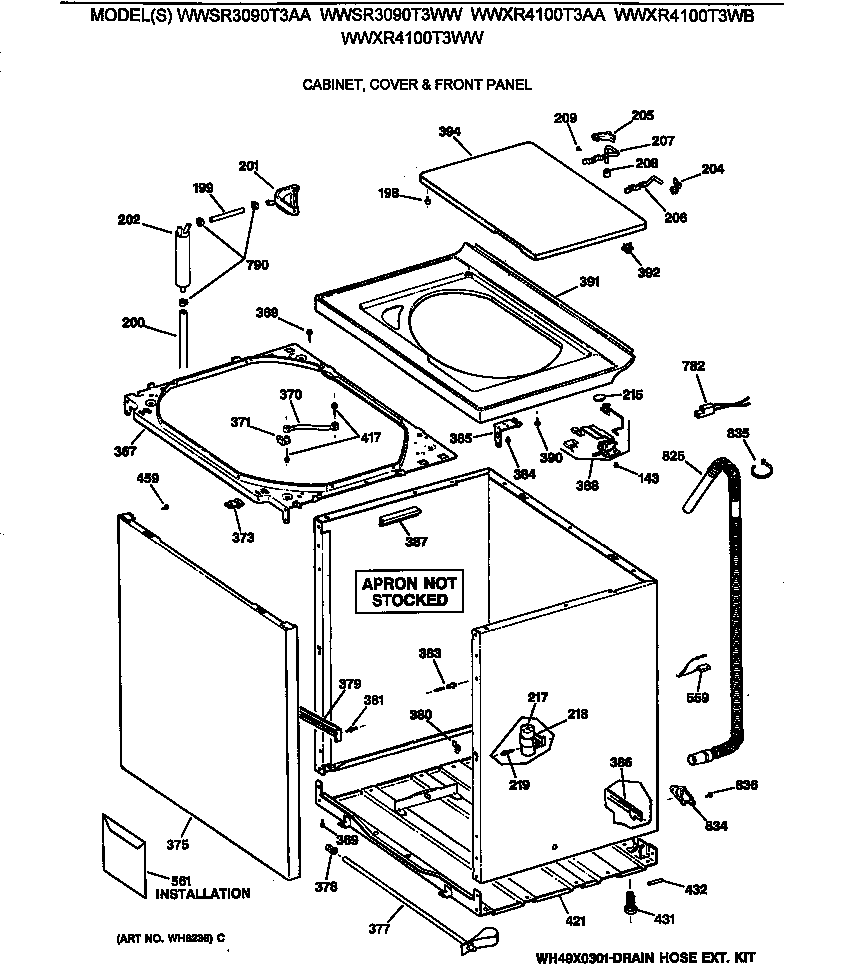 Cabinet, cover & front panel