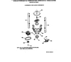 GE WWXR4100T3WB suspension, pump & drive components diagram