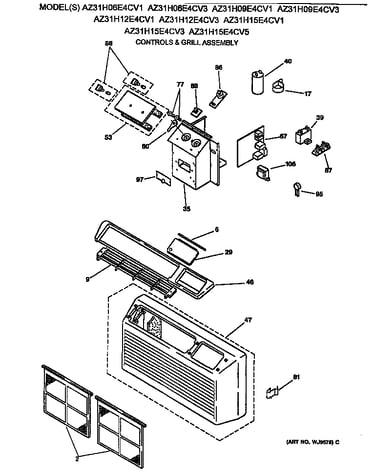 Controls & grill assembly