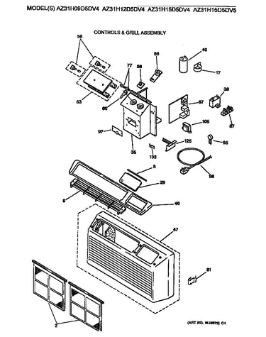 Controls & grill assembly