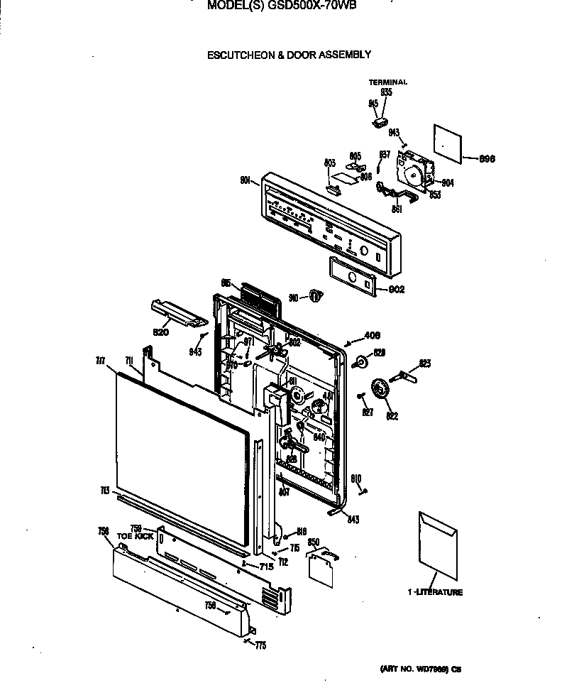 Escutcheon & door assembly