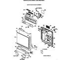 GE GSD1380X70WW escutcheon & door assembly diagram