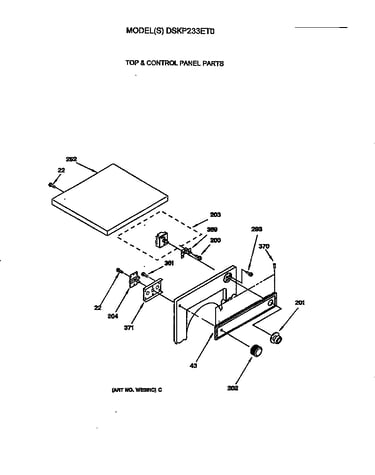 Top & control panel parts