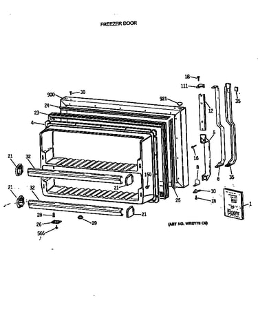Freezer door