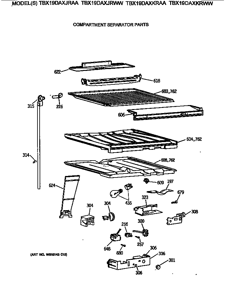 COMPARTMENT SEPARATOR PARTS