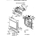 GE GSD880Y-70WW escutcheon & door assembly diagram