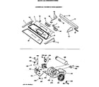 GE DZSQ495GT0WW backsplash, blower & drive assembly diagram