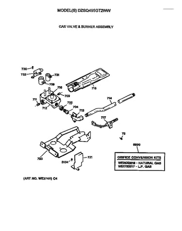 Gas valve & burner assembly