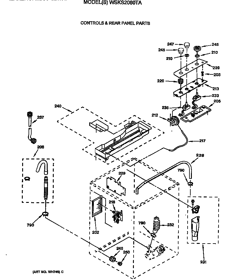 Controls & rear panel parts