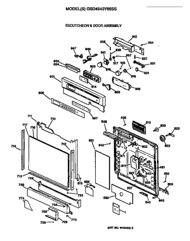 Escutcheon & door assembly