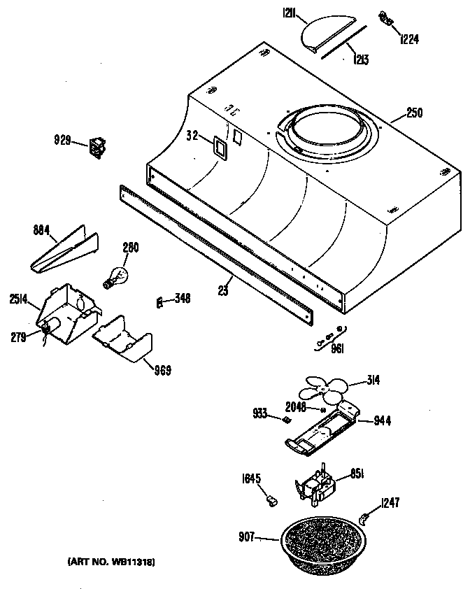 Hood/motor