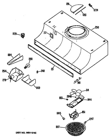 Hood/motor