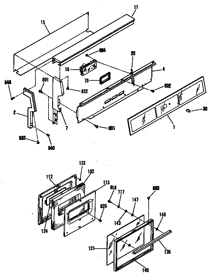 Control panel/door