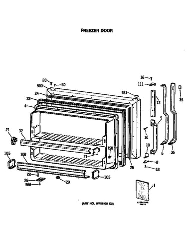 Freezer door