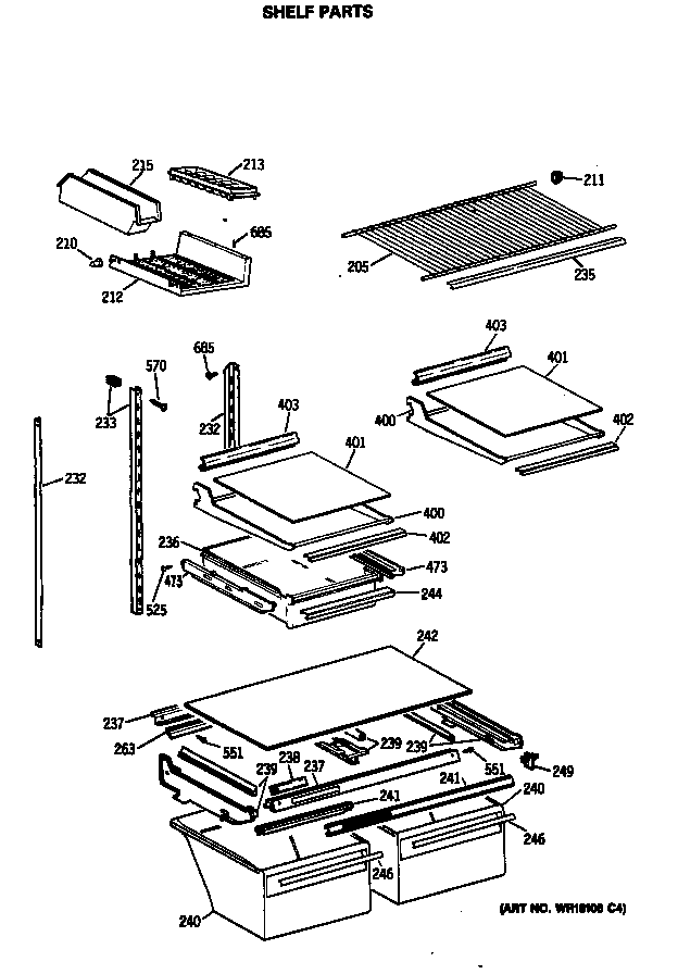 Shelf parts