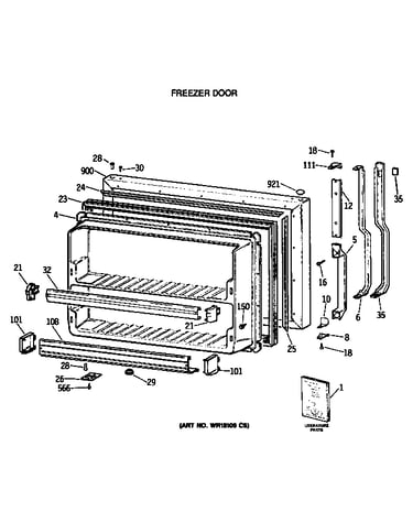 Freezer door