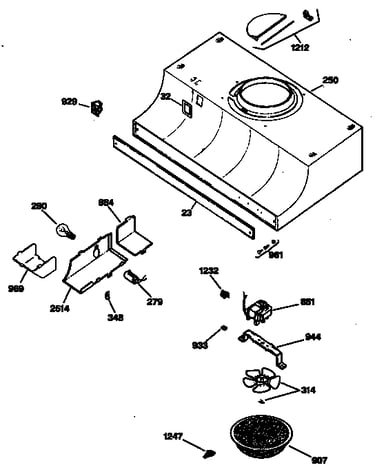 Hood/fan/motor