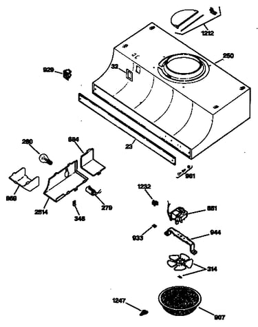 Hood/fan/motor