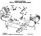 GE WWP1160BAW console controls diagram