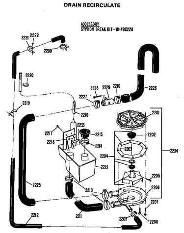Drain recirculate