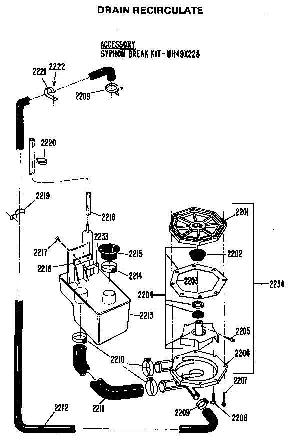 DRAIN, RECIRCULATE