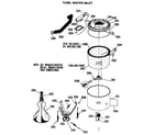 GE WWP1170CAW tubs, water inlet diagram