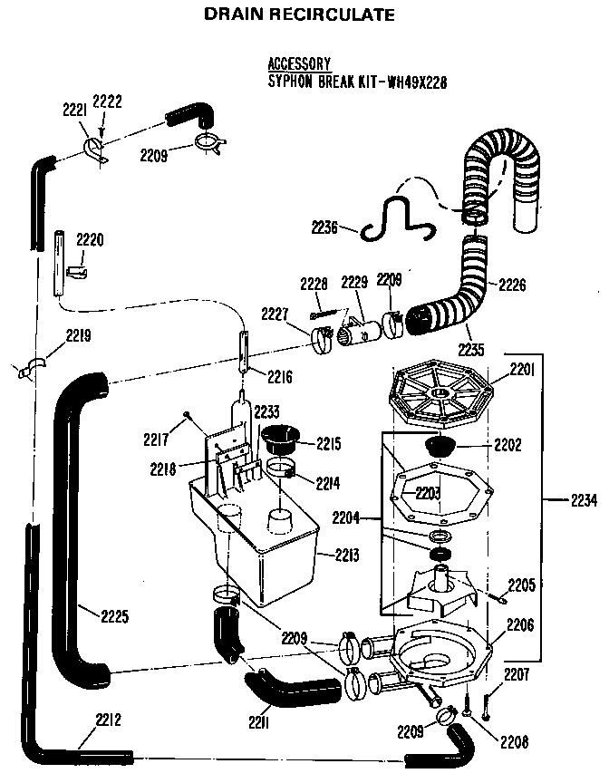 Drain recirculate