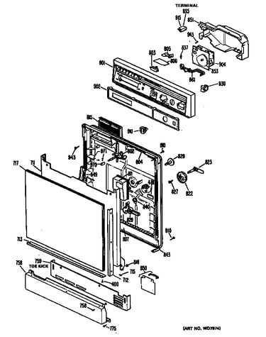 Control panel/door