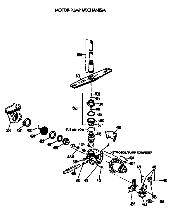 Motor-pump mechanism