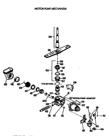 Motor-pump mechanism
