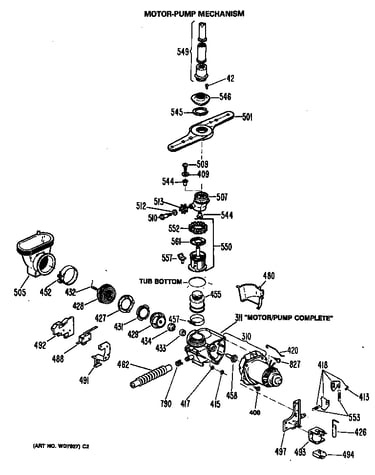 Motor-pump mechanism