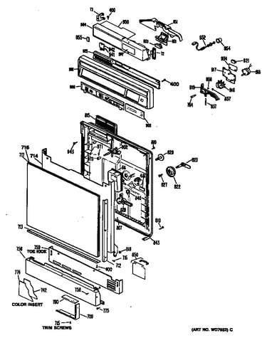 Control panel/door