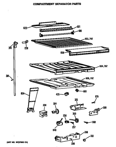 Compartment separator parts