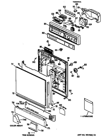 Control panel/door