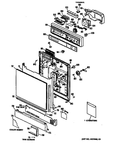 Control panel/door