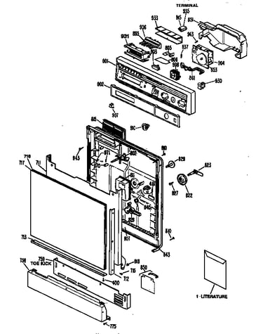 Control panel/door