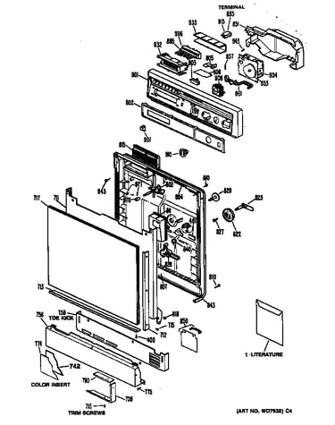 Control panel/door