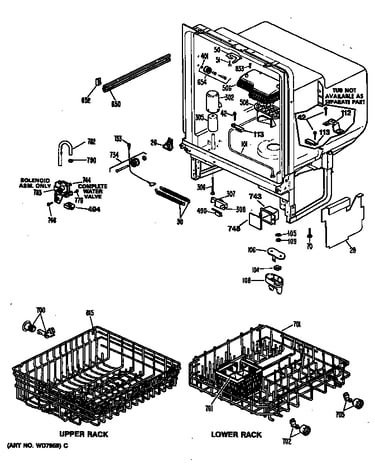 Tub assembly/racks