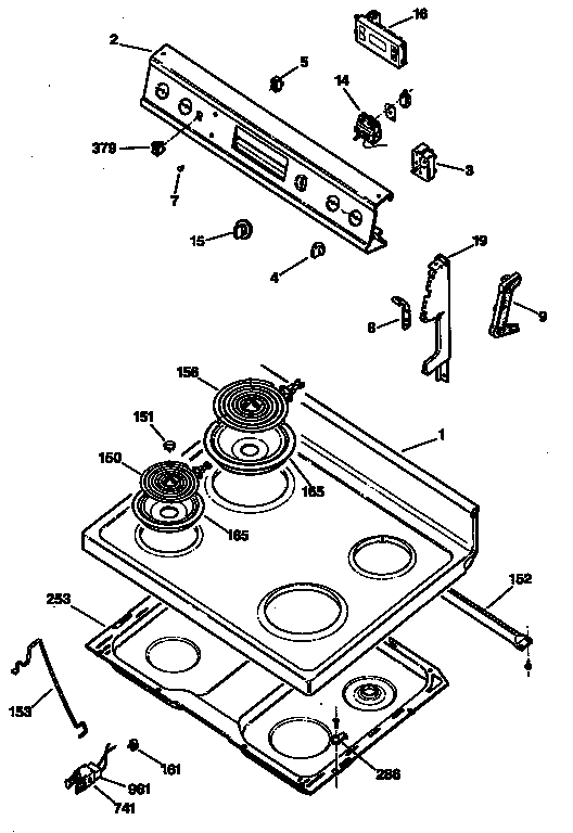 Control panel/cooktop
