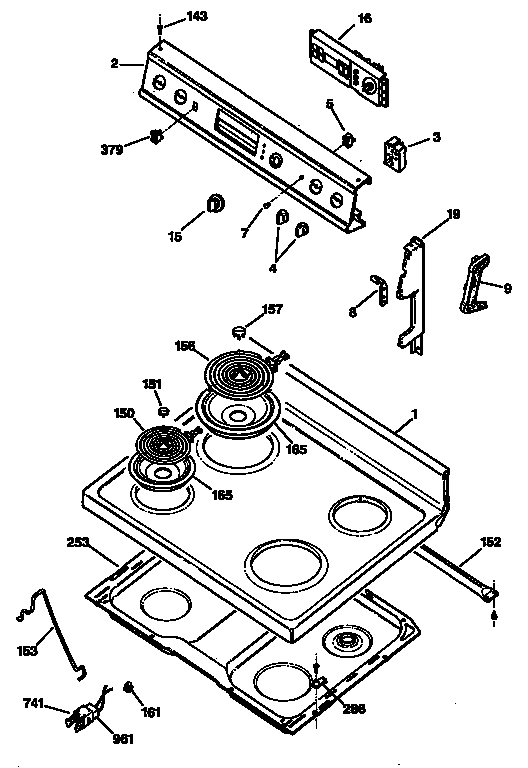 Control panel/cooktop