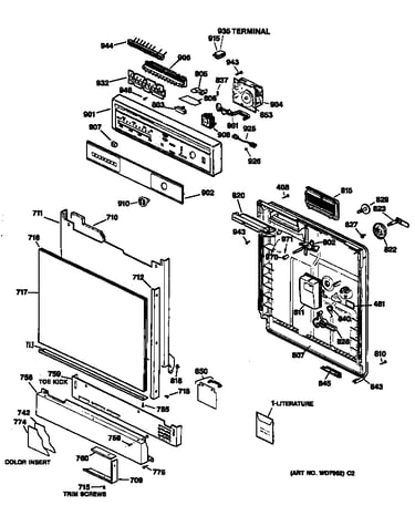 Control panel/door