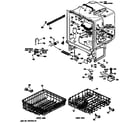 GE GSD1150T62 tub assembly/racks diagram