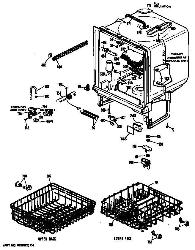 TUB ASSEMBLY/RACKS