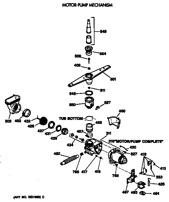 Motor-pump mechanism