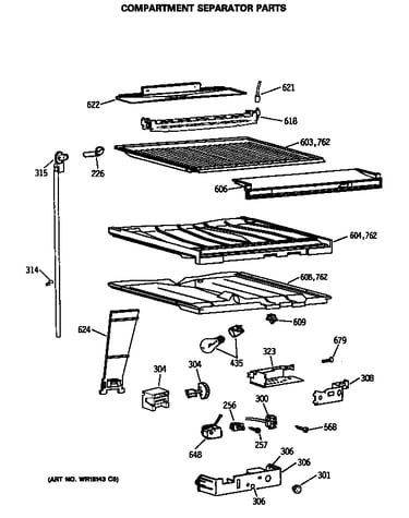 Compartment separator parts