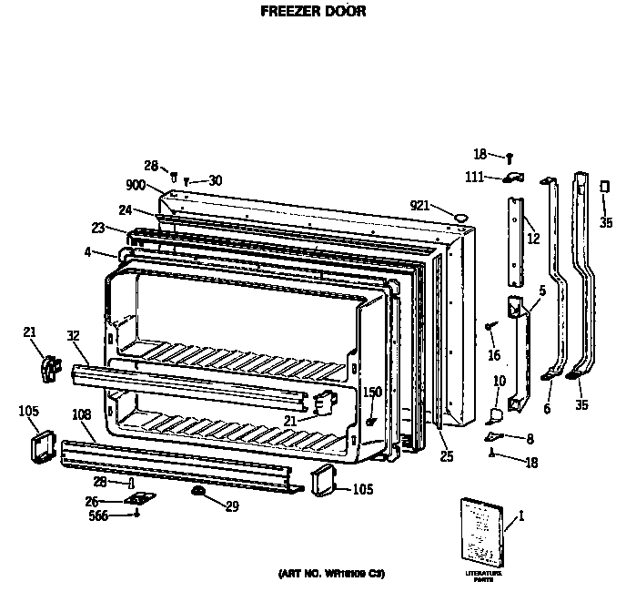 Freezer door