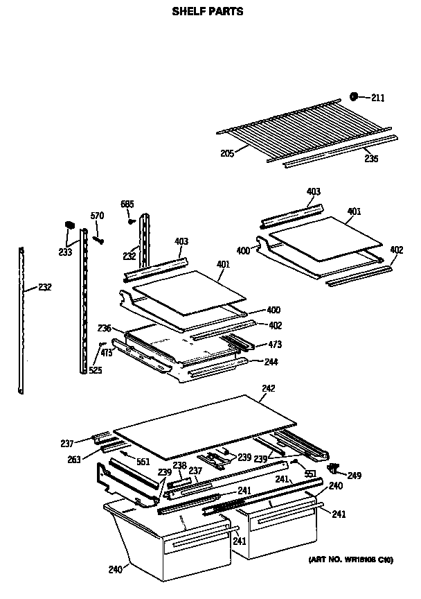Shelf parts