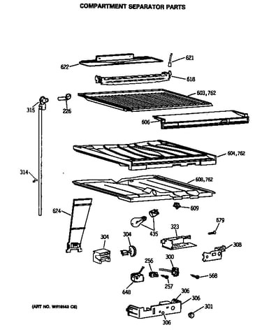 Compartment separator parts